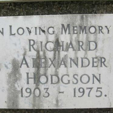 HODGSON Richard Alexander 1903-1975