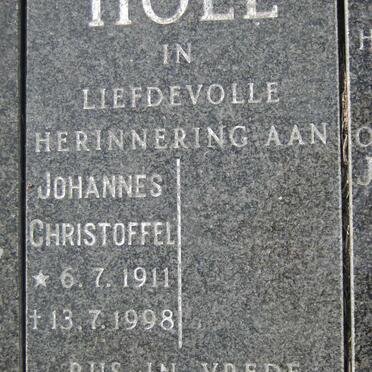 HOLL Johannes Christoffel 1911-1998