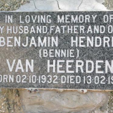 HEERDEN Benjamin Hendrik, van 1932-1986 