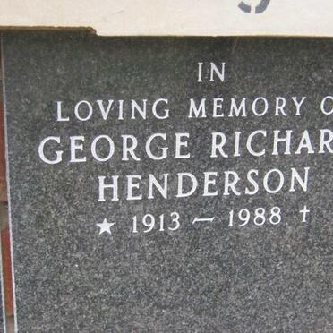 HENDERSON George Richard 1913-1988