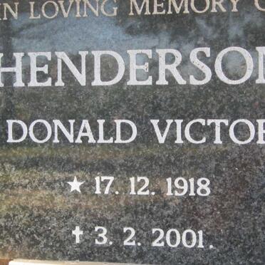 HENDERSON Donald Victor 1918-2001