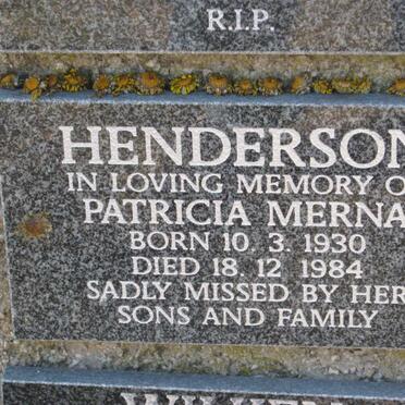 HENDERSON Patricia Merna 1930-1984