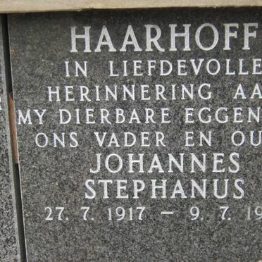 HAARHOFF Johannes Stephanus 1917-1991