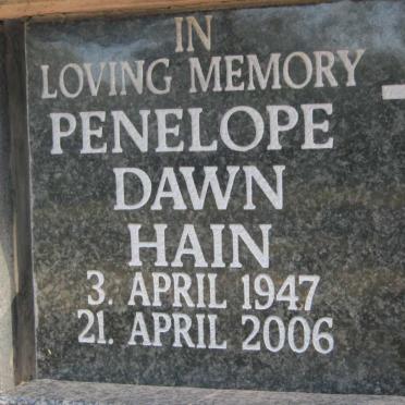 HAIN Penelope Dawn 1947-2006