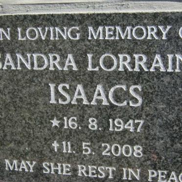 ISAACS Sandra Lorraine 1947-2008