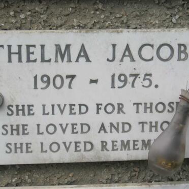 JACOBS Thelma 1907-1975