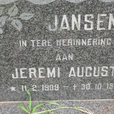 JANSEN Jeremi August 1909-197?
