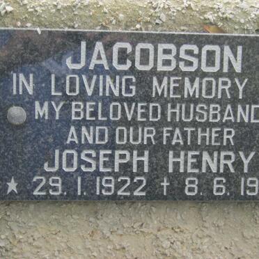 JACOBSON Joseph Henry 1922-1982