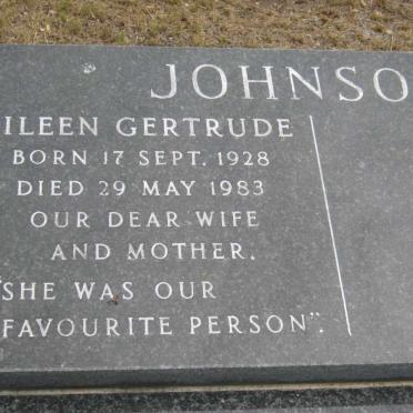 JOHNSON Eileen Gertrude 1928-1983