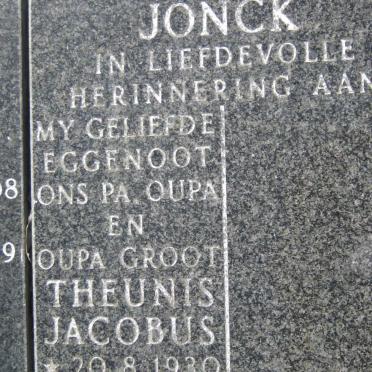 JONCK Theunis Jacobus 1930-1996
