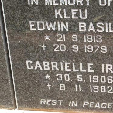 KLEU Edwin Basil 1913-1979 &amp; Gabrielle Iris 1906-1982