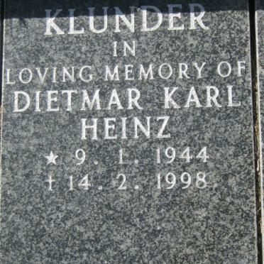 KLUNDER Dietmar Karl Heinz 1944-1998