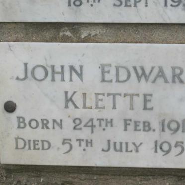 KLETTE John Edward 1912-1955