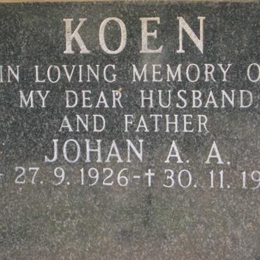KOEN Johan A.A. 1926-1978