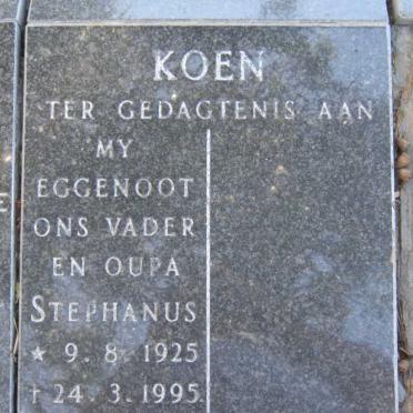 KOEN Stephanus 1925-1995