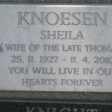 KNOESEN Sheila 1927-2010
