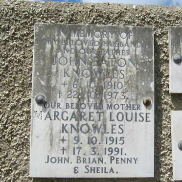 KNOWLES John Baton 1910-1973 &amp; Margaret Louise 1915-1991