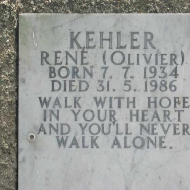 KEHLER Rene nee OLIVIER 1934-1986