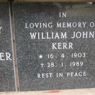 KERR William John 1903-1989