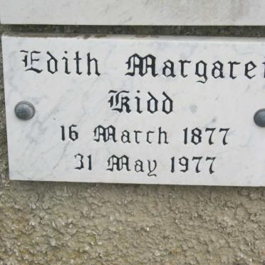 KIDD Edith Margaret 1877-1977