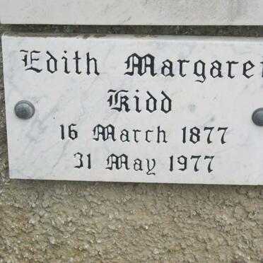 KIDD Edith Margaret 1877-1977