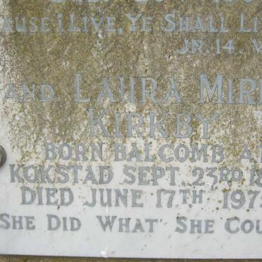 KIRKBY Frederick Henry 1887-1960 &amp; Laura Miriam BALCOMBE 1887-1975 