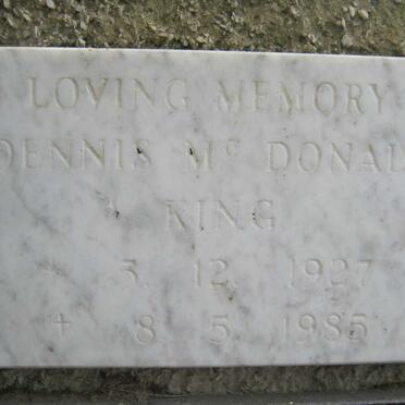KING Dennis Mc Donald 1927-1985