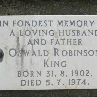 KING Oswald Robinson 1902-1974 
