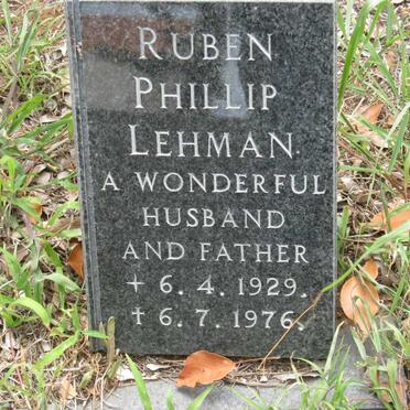 LEHMAN Ruben Phillip 1929-1976