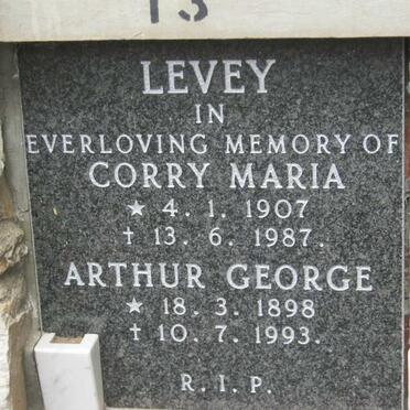 LEVY Arthur George 1898-1993 &amp; Corry Maria 1907-1987
