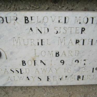 LOMBARD Muriel Martha 1917-1972