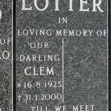 LOTTER Clem 1925-2000