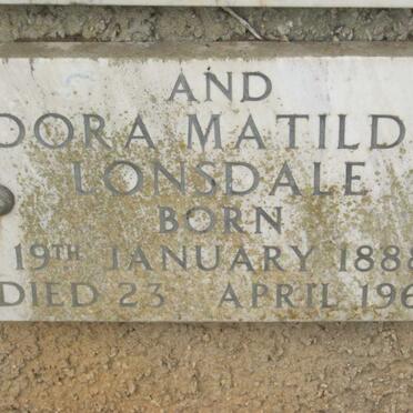 LONSDALE Dora Matilda 1888-1968