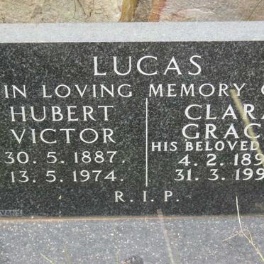 LUCAS Herbert Victor 1887-1974 &amp; Clara Grace 1898-1990
