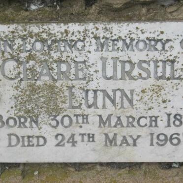 LUNN Clare Ursula 1873-1967
