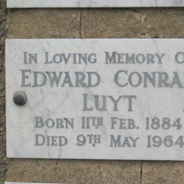 LUYT Edward Conrad 1884-1964