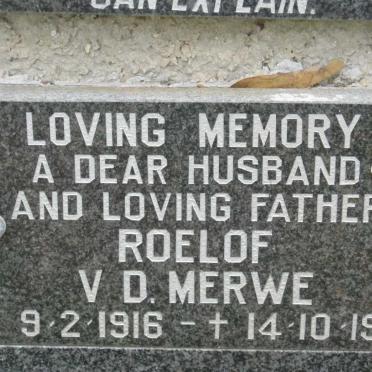 MERWE Roelof, v.d. 1916-1981