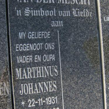 MESCHT Marthinus Johannes, van der 1931-2000 