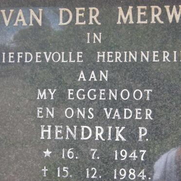 MERWE Hendrik P., van der 1947-1984