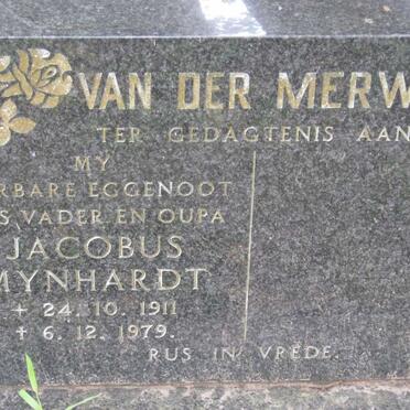 MERWE Jacobus Mynhardt, van der 1911-1979