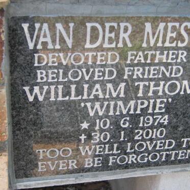 MESCHT William Thomas, van der 1974-2010