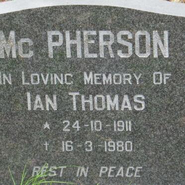 Mc PHERSON Ian Thomas 1911-1980