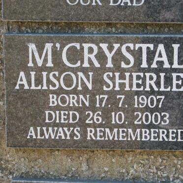 M'CHRYSTAL Alison Sherley 1907-2003
