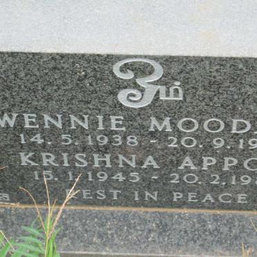 MOODALE Gwennie 1938-1973 :: APPOO Krishna 1945-1981