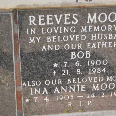 MOORE Reeves 1900-1984 &amp; Ina Annie 1905-1985