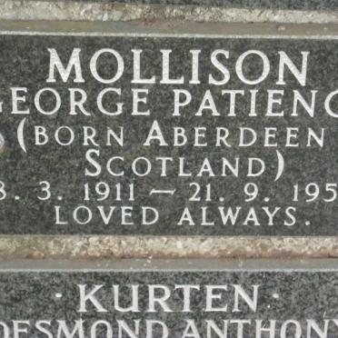MOLLISON George Patience 1911-1959