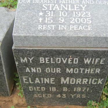 MORRICK Stanley 1923-2005 &amp; Elaine -1971