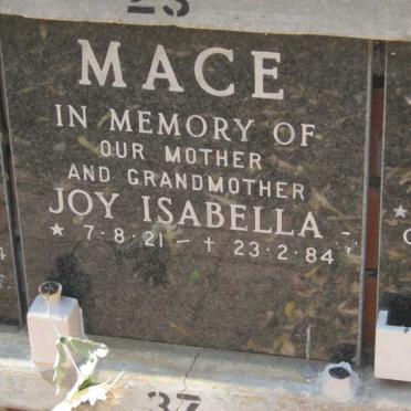 MACE Joy Isabella 1921-1984