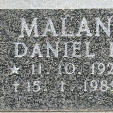 MALAN Daniel P. 1925-1989