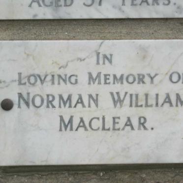 MACLEAR Norman William